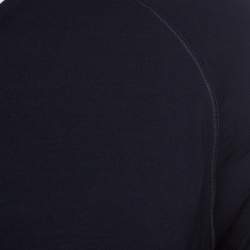 Pre Owned Z Zegna Techmerino Navy Blue Wool Crew Neck T-shirt M