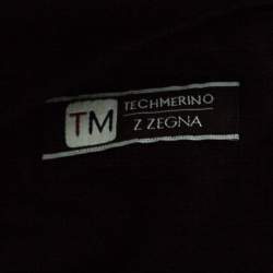 Pre Owned Z Zegna Techmerino Navy Blue Wool Crew Neck T-shirt M