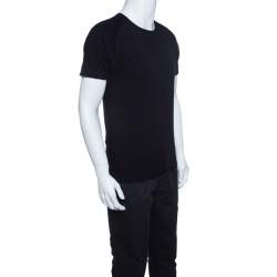 Pre Owned Z Zegna Techmerino Navy Blue Wool Crew Neck T-Shirt M