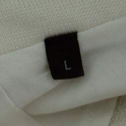 Z Zegna Techmerino Off White Wool Zip Front Sweatshirt L