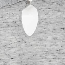 Z Zegna Grey Marled Keyhole Detail Short Sleeve T-Shirt L