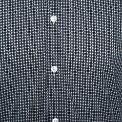 Pre Owned Z Zegna Monochrome Cotton Patterned Jacquard Slim Fit Shirt M
