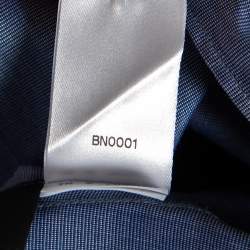 Z Zegna Blue Cotton Contrast Collar City Shirt L