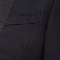 Z Zegna Black Wool Single Breasted Pants Suit L