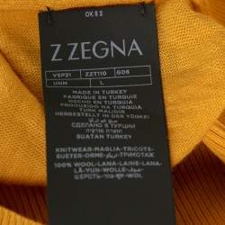 Z Zegna Yellow Wool Tennis Racket Embroidered T-Shirt L
