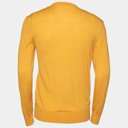 Z Zegna Yellow Wool Tennis Racket Embroidered T-Shirt L