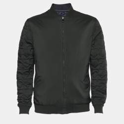Z Zegna Bicolor Quilted Water Repellent Reversible Bomber Jacket XL