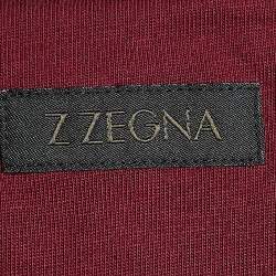 Z Zegna Red Cotton Bird Embroidered Zip Front Jacket XL
