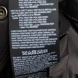 Pre Owned Z Zegna Brown Leather Zip Front Jacket M