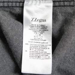 Z Zegna Blue Denim Drop & Fit Button Front Shirt S