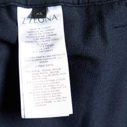 Pre Owned Z Zegna Navy Blue Modal & Cotton Knit Track Pants XL