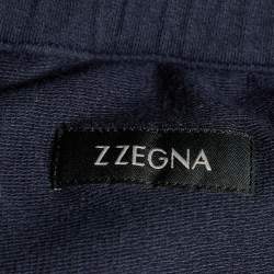 Pre Owned Z Zegna Navy Blue Modal & Cotton Knit Track Pants XL