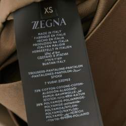 Z Zegna Khaki Brown Gabardine Cargo Pants XS