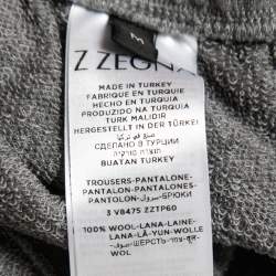 Z Zegna Grey Wool Knit Techmerino Joggers M