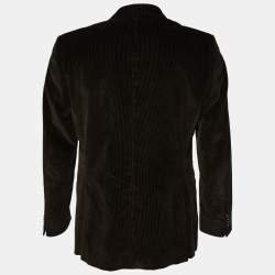 Z Zegna Brown Corduroy Button Front Blazer L