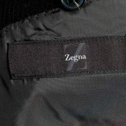Z Zegna Brown Corduroy Button Front Blazer L