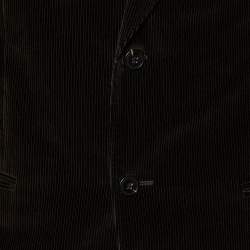 Z Zegna Brown Corduroy Button Front Blazer L