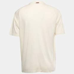 Zegna Cream Wool High Performance Crew Neck T-Shirt XL