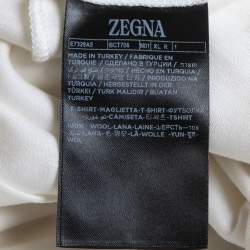 Z Zegna High Performance White Jersey Wool T- Shirt XL