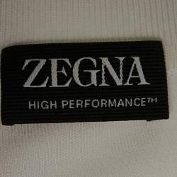  Zegna Cream Wool Crew Neck Half Sleeve T-Shirt XL