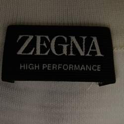  Zegna Cream Wool Crew Neck Half Sleeve T-Shirt XL