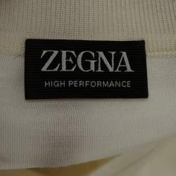 Zegna Cream Wool Crew Neck Half Sleeve T-Shirt XL