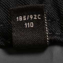 Z Zegna Black Cotton Blend Drawstring Waist Trousers XXL/Waist 37"
