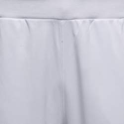 Z Zegna White/Navy Blue Logo Print Synthetic Joggers XL