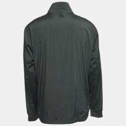 Z Zegna Dark Green Nylon & Wool Reversible Zip Front Jacket XL