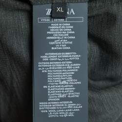 Z Zegna Dark Green Nylon & Wool Reversible Zip Front Jacket XL