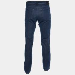 Z Zegna Navy Blue Denim Straight Leg Jeans L