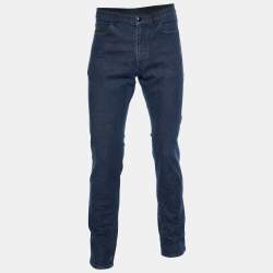 Z Zegna Navy Blue Denim Straight Leg Jeans L