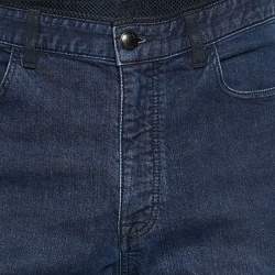 Z Zegna Navy Blue Denim Straight Leg Jeans L