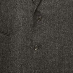 Z Zegna Grey Wool Blend Single Breasted Blazer XXL