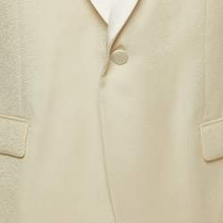 Z Zegna Cream Wool Blend Single Breasted Blazer XXL