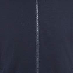 Z Zegna Techmerino Navy Blue Wool Zip Front Jacket L