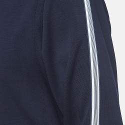 Z Zegna Techmerino Navy Blue Wool Zip Front Jacket L
