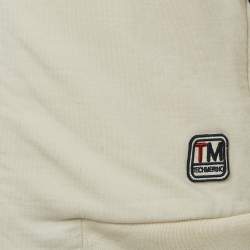 Z Zegna Techmerino Cream Patterned Wool Zip Front Sweatshirt M