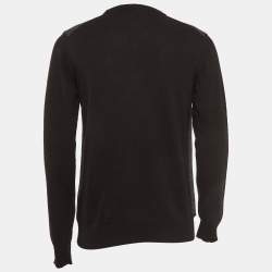 Pre Owned Z Zegna Black/Grey Knit Crew Neck Sweatshirt XL