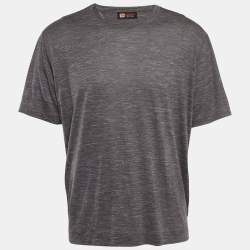 Pre Owned Z Zegna Grey Wool Blend Jersey Crew Neck T-Shirt XXL