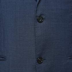 Z Zegna Navy Blue Wool Single Breasted Suit L