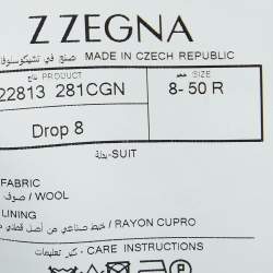 Z Zegna Navy Blue Wool Single Breasted Suit L