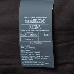 Zegna Su Misura Light Brown Cotton Trousers XXL