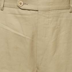 Zegna Su Misura Light Brown Cotton Trousers XXL