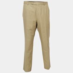 Zegna Su Misura Light Brown Cotton Trousers XXL