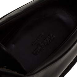 Z Zegna Black Leather Lace Up Derby Size 42.5