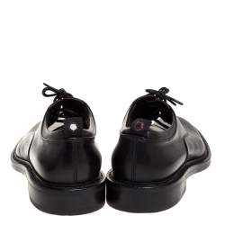 Z Zegna Black Leather Lace Up Derby Size 42.5