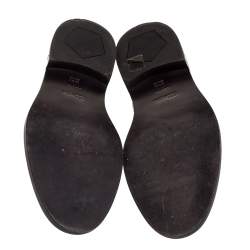 Z Zegna Black Leather Lace Up Derby Size 42.5