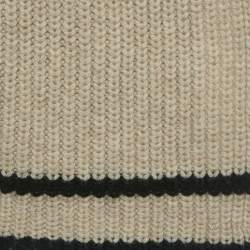Pre Owned Zadig & Voltaire Beige Rib Knit Wool Blend Lisa Muffler