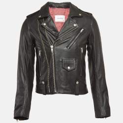 Zadig & Voltaire Black Leather Louis Biker Jacket M